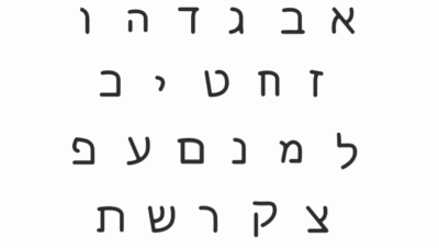 حروف-اللغة-العبرية